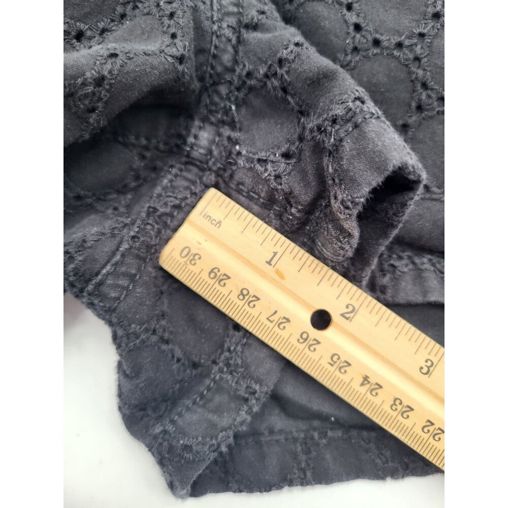 SO Juniors SZ 11 Black Eyelet Micro Mini Shorts Summer Y2k Preppy - Picture 4 of 8